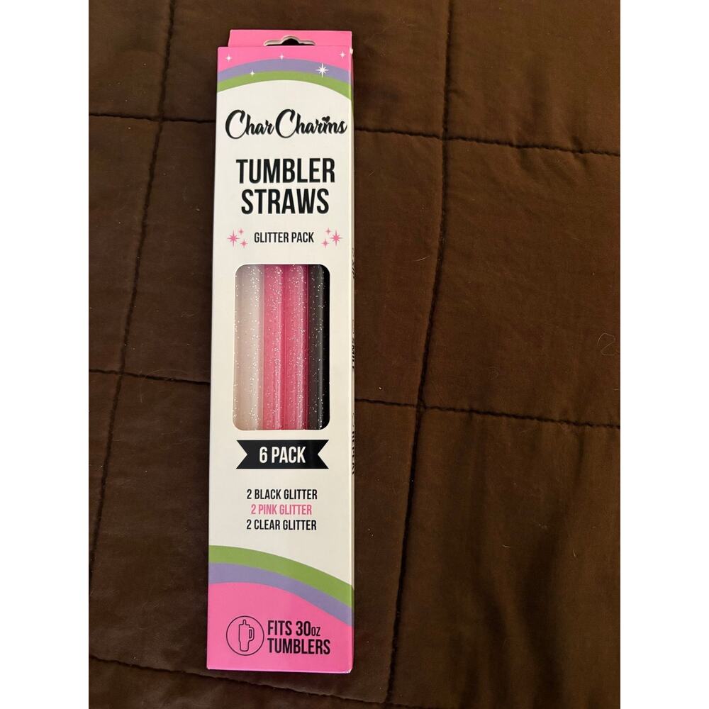 Char charms 30oz 6pack Tumbler Straws